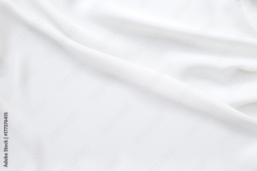Abstract white waving fabric texture background