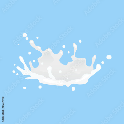3D vector milk splash and pouring