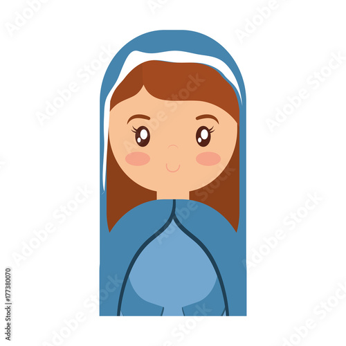 cartoon virgin mary icon