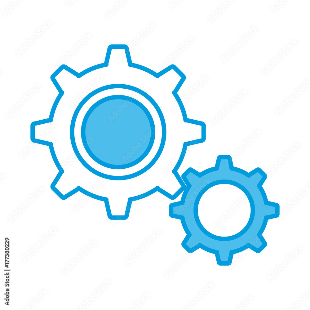 Gears machinery pieces icon vector illustration graphic design