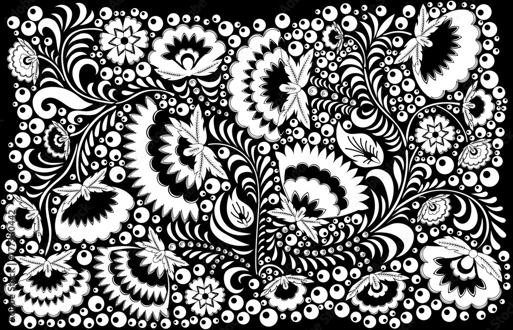 Russian ethnic hohloma coloring page Russian ethnic hohloma coloring page