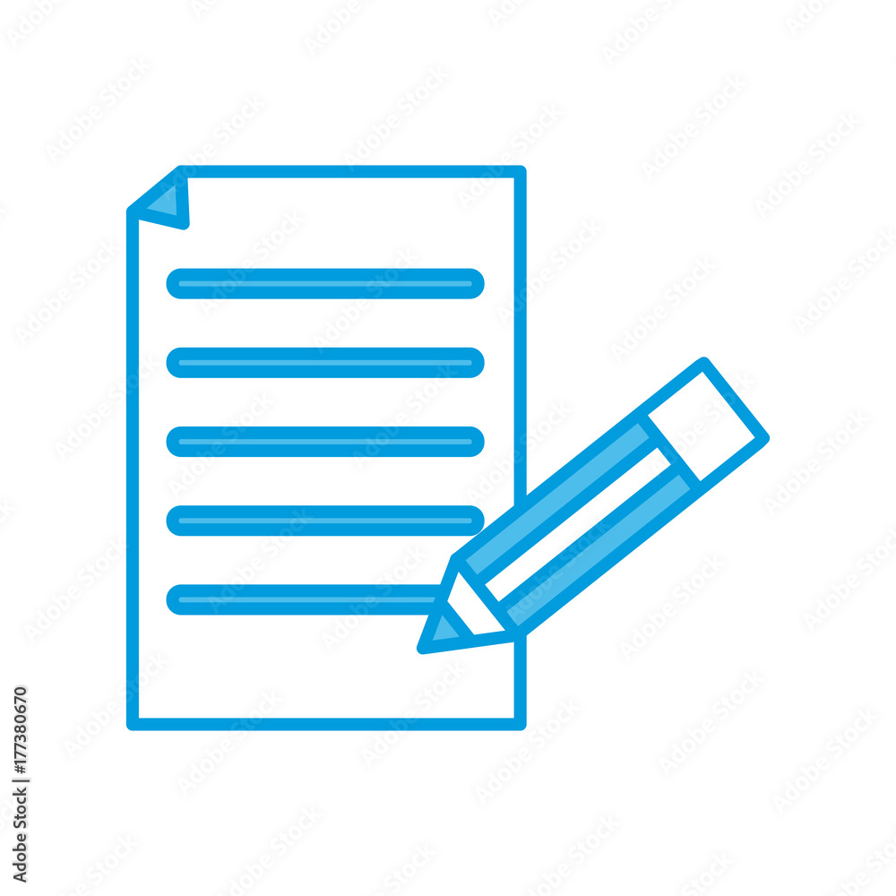 Document and pencil icon vector illustration graphic design Document and pencil icon vector illustration graphic design