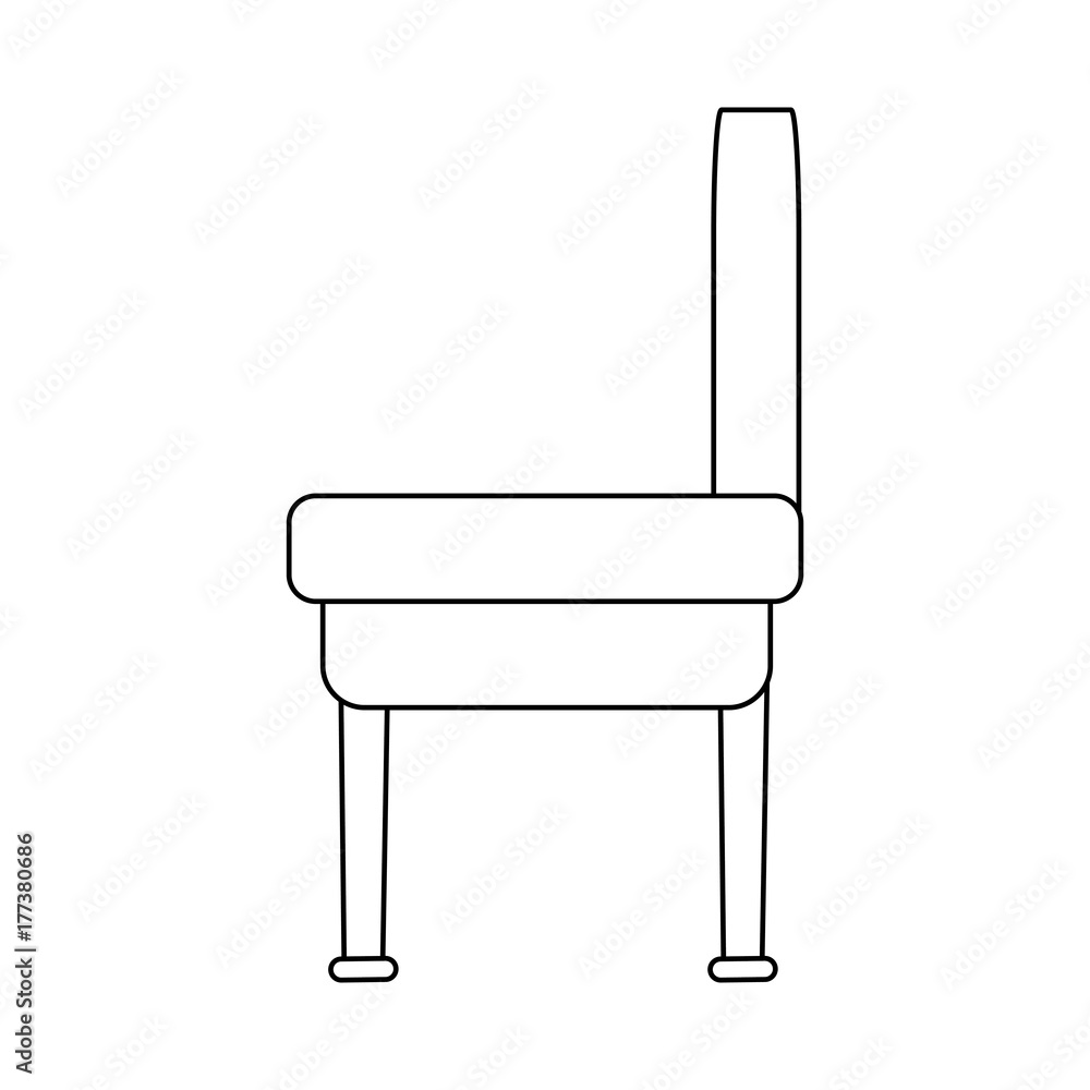 chair icon over white background vector illustration chair icon over white background vector illustration