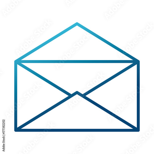 Envelope mail open icon vector illustration graphic design