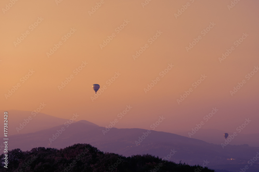 Heißluftballon Landschaft 