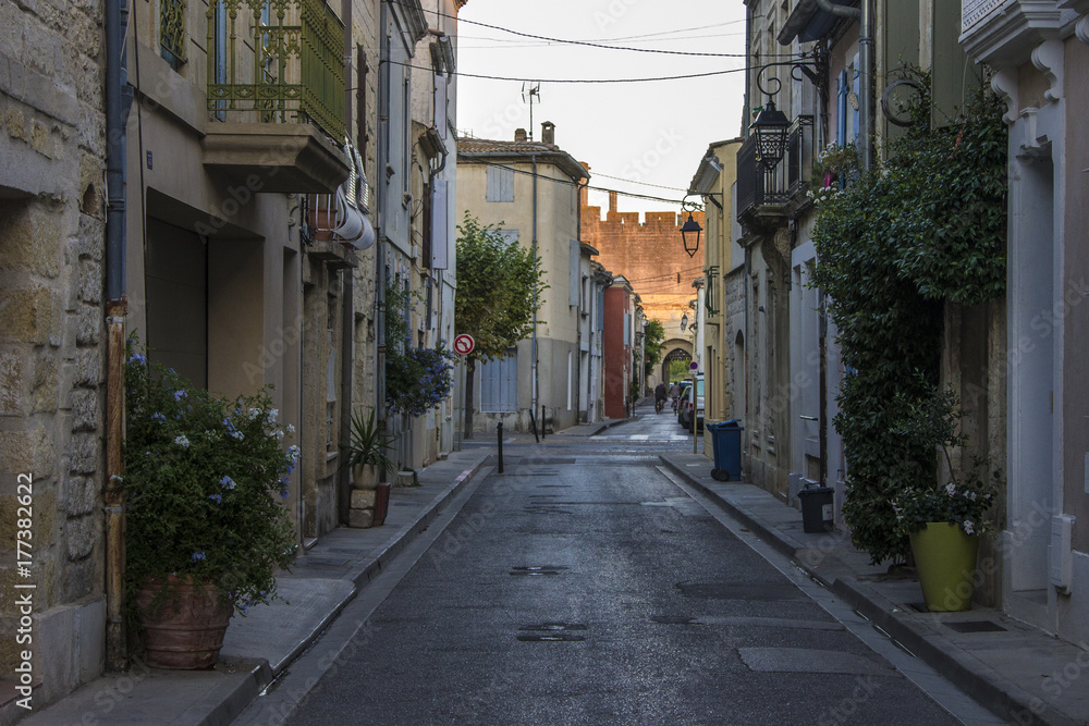 A street in Aigues-Mortes, France