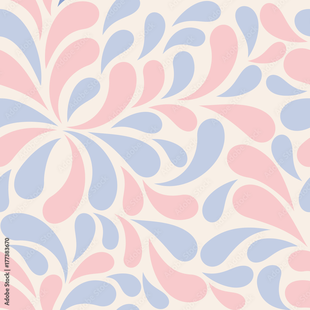 Seamless pattern with decorative drops. Print. Cloth design, wallpaper.
