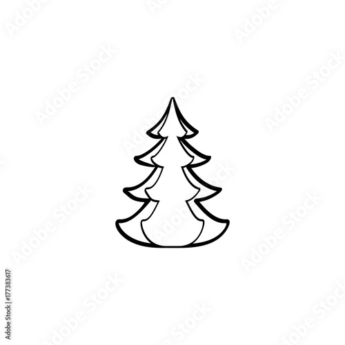 Christmas tree black sign