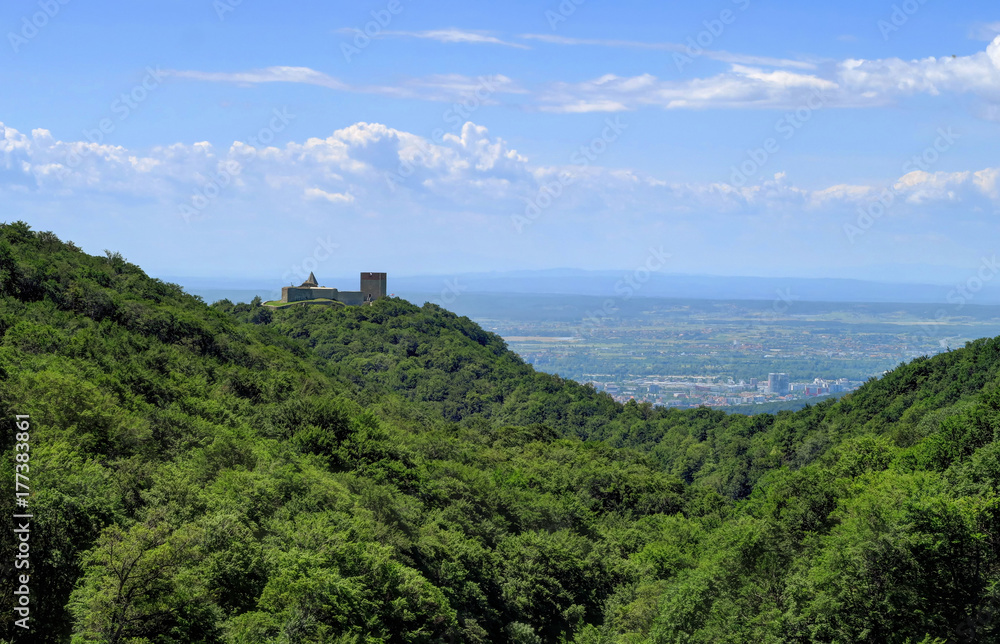 Medvedgrad Castle on a hilltop, overlooking Zagreb, Croatia