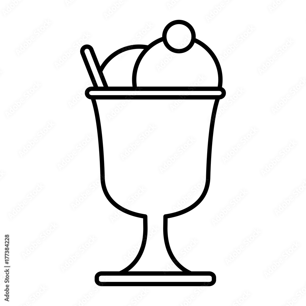 Ice cream cup icon vector illustration graphic design Ice cream cup icon vector illustration graphic design