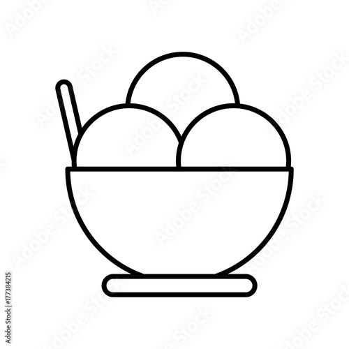 Ice cream cup icon vector illustration graphic design