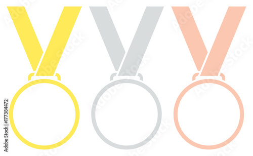 3 Frame Medals Golden/Silver/Bronze Graphic