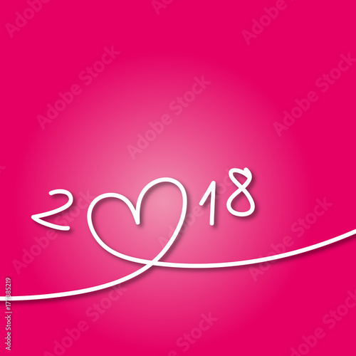 2018 - carte de vœux - cœur - amour - amoureux -année - rencontre - sexe - rose