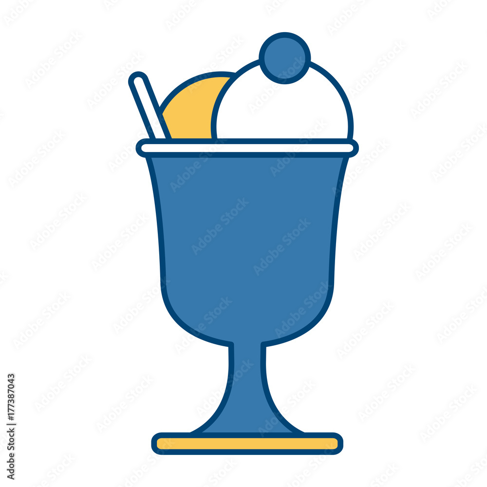 Ice cream cup icon vector illustration graphic design Ice cream cup icon vector illustration graphic design