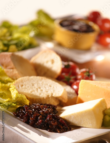 Traditional English Ploughmans lunch