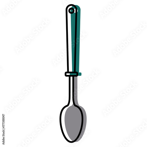 Spoon kitchen utensil icon vector illustration graphic design