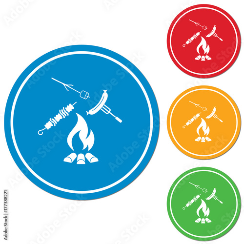 Grilled sausage, zephyr and  kebab icon