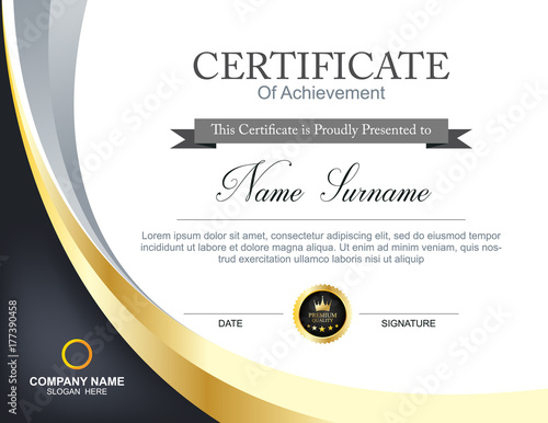 Vector certificate template