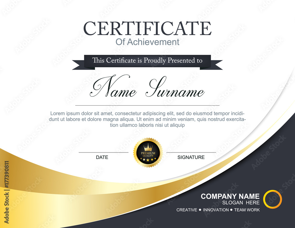 Vector certificate template - obrazy, fototapety, plakaty 