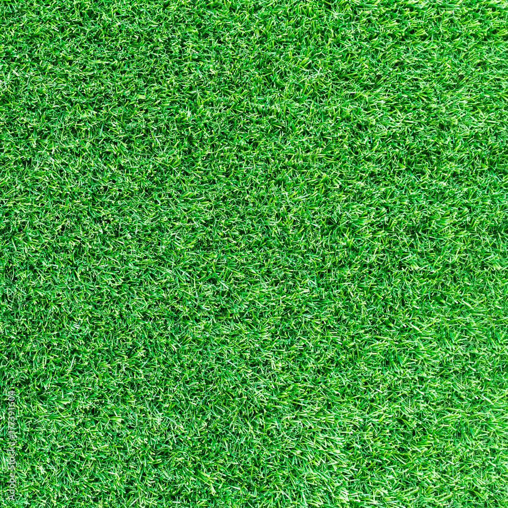 Fototapeta premium Artificial green grass texture or green grass background for golf course. soccer field or sports background concept design.