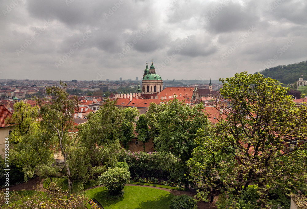 Prague. A view of the city from a bird's-eye view. Czech Republic.
