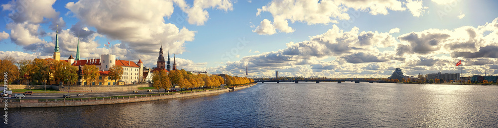 Panorama of Latvian capital Riga