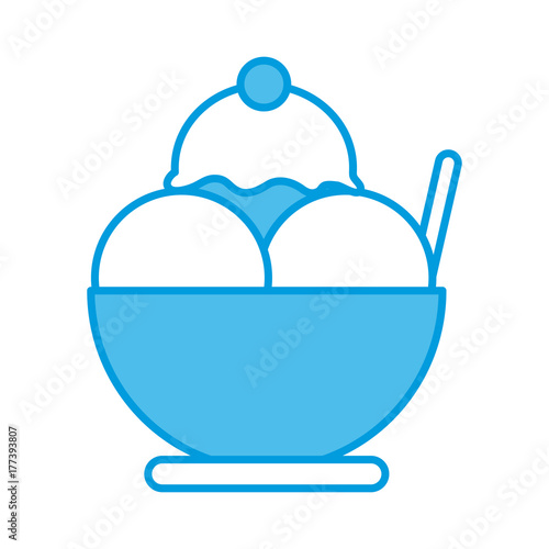 Ice cream cup icon vector illustration graphic design
