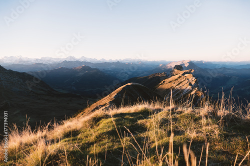 swiss mountains in autumn