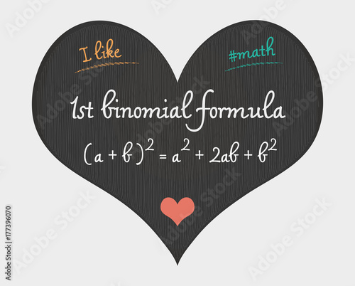 1st binomial formula - I like math illustration