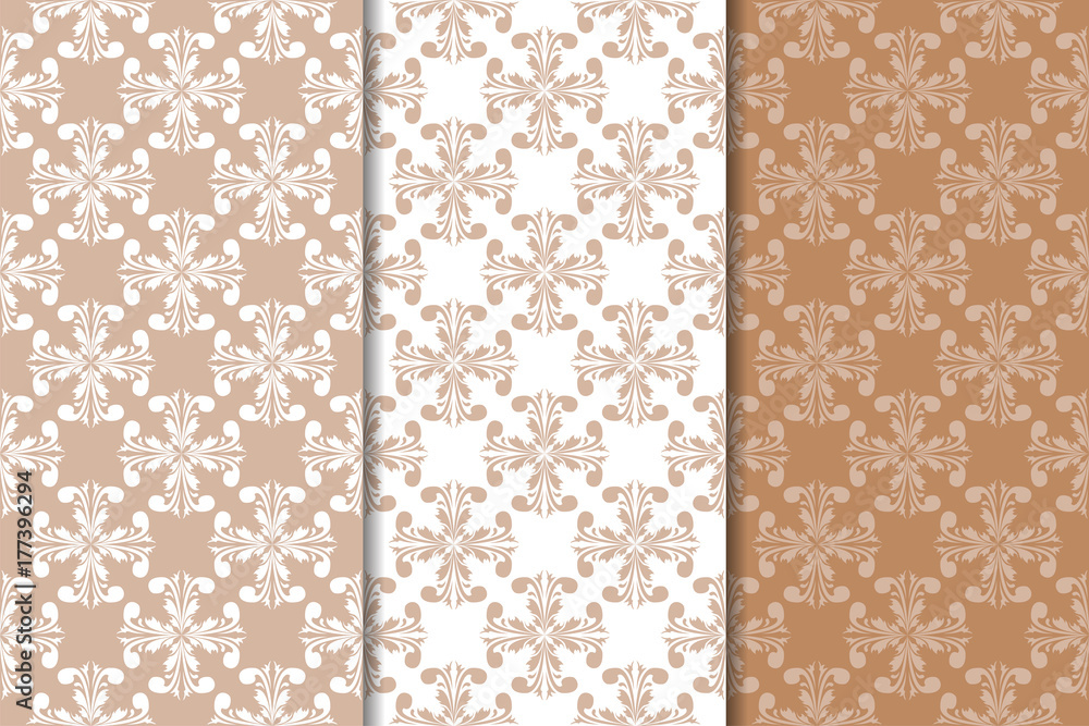 Brown and beige floral backgrounds Brown and beige floral backgrounds