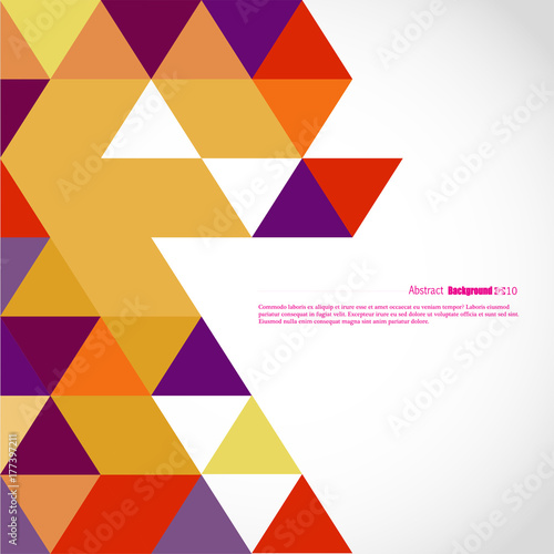 Brand-new triangle template. Shining geometric sample. Repeating theme with triangular shapes. Texture for your design.