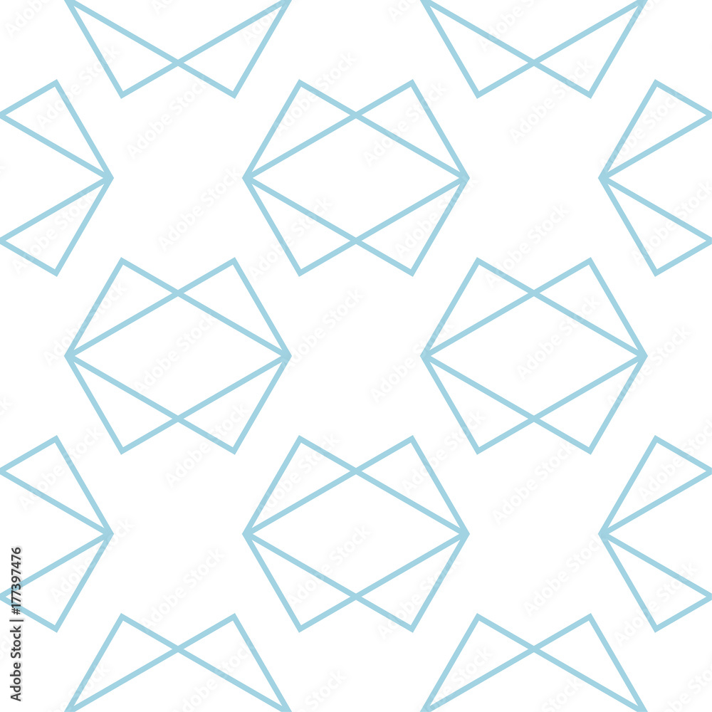 White and blue geometric seamless pattern White and blue geometric seamless pattern