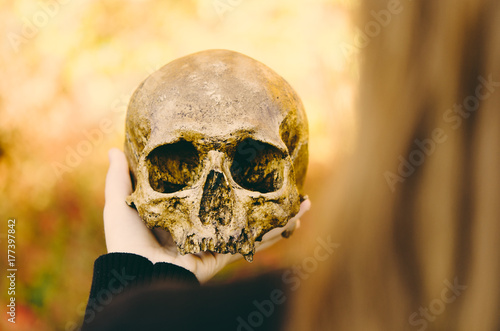 girl facing death and pondering the future