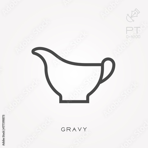 Line icon gravy