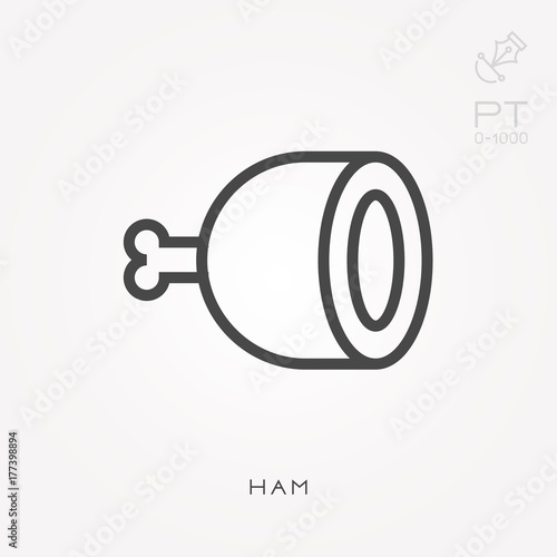 Line icon ham