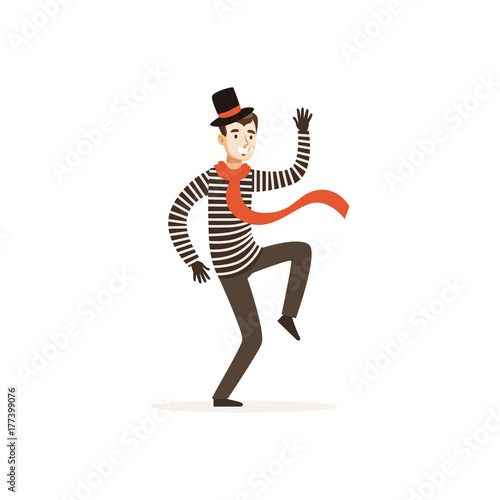 Young actor of mime theater