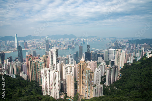 Hong Kong city view from The peak. © Hide_Studio