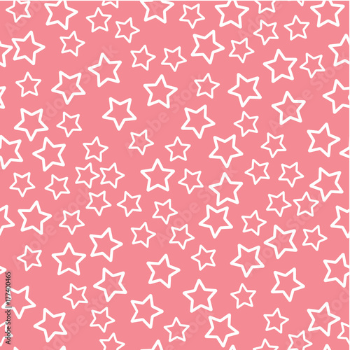 Soft pastel star seamless background. Abstract pattern for card, wallpaper, album, scrapbook, holiday wrapping paper, textile fabric, garment, t-shirt design etc.