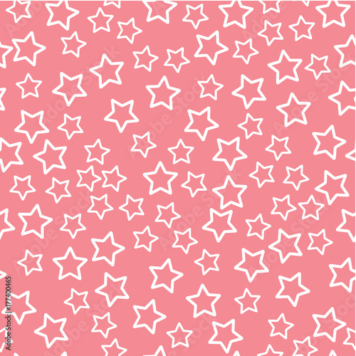 Wallpaper Mural Soft pastel star seamless background. Abstract pattern for card, wallpaper, album, scrapbook, holiday wrapping paper, textile fabric, garment, t-shirt design etc. Torontodigital.ca