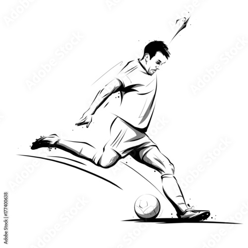 soccer player free kick