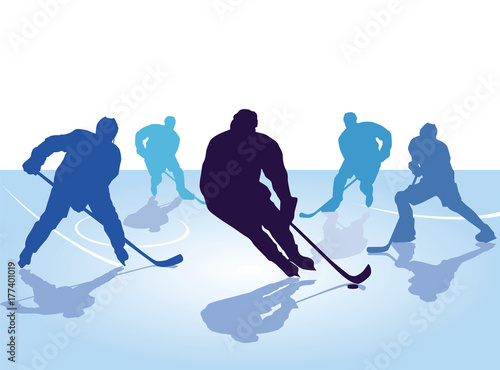 Hockeyspieler, Skaten mit Hockey