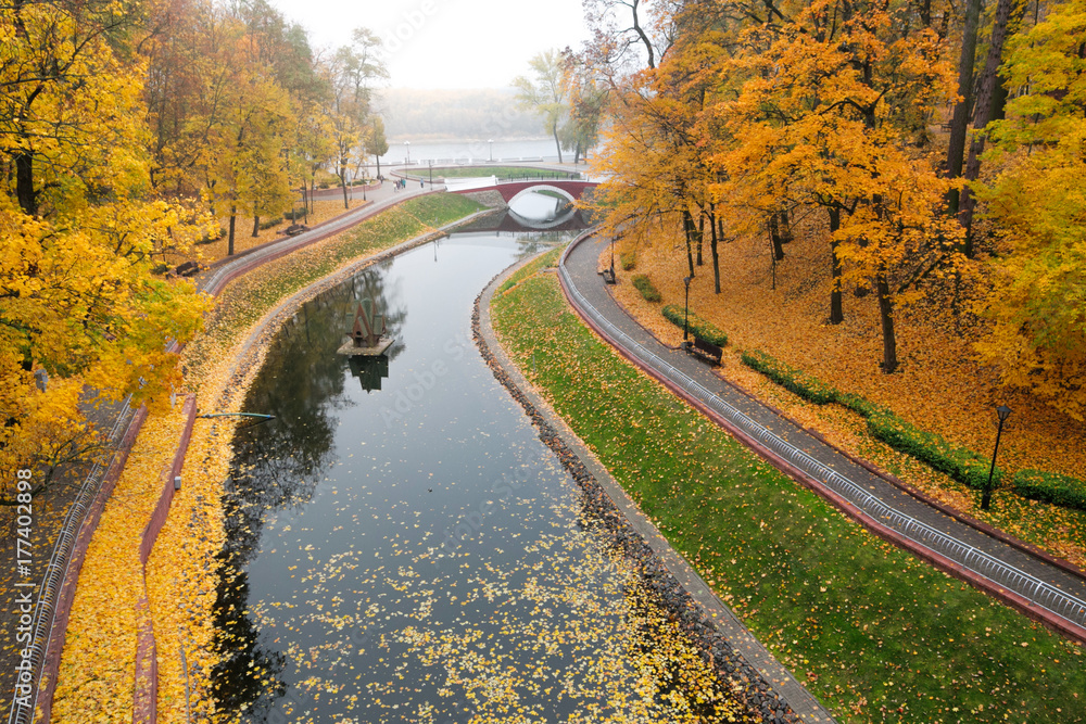beautiful golden autumn in the city park beautiful golden autumn in the city park