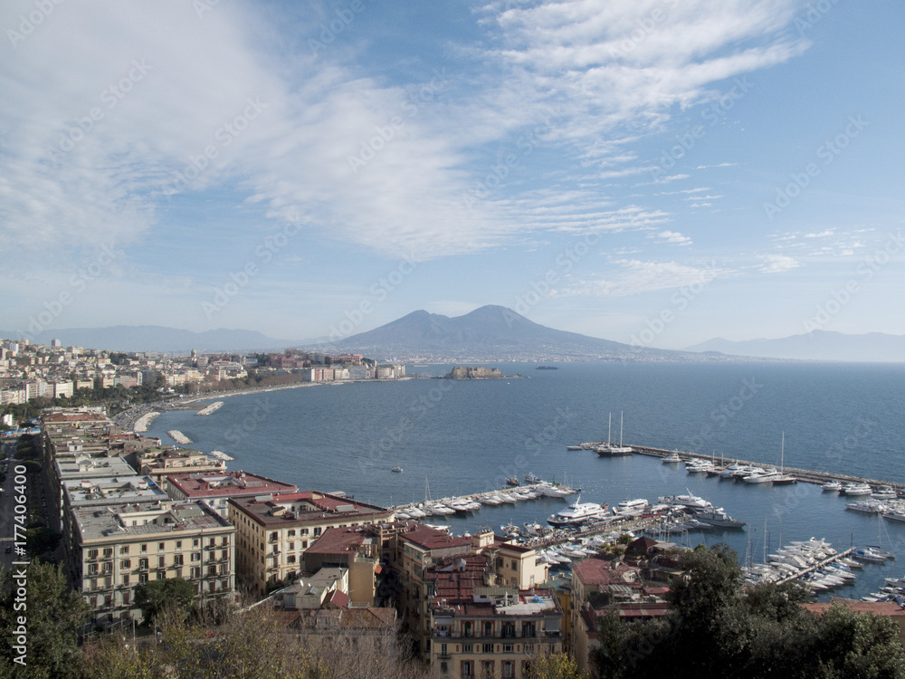 Naples, Italy - December 31, 2009: View of Naples