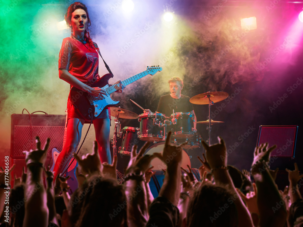 Obraz premium Rock concert at the club.