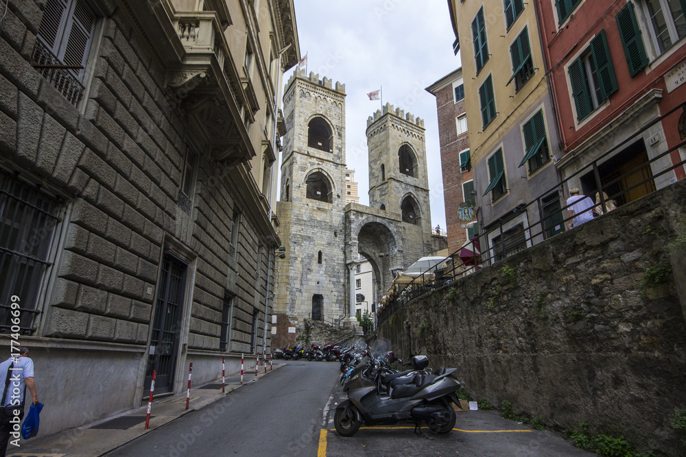 The medieval gates of Genoa, a rare survivor of the city's oldest buildings