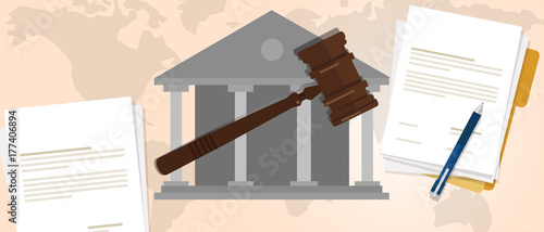constitutional law verdict case legal gavel wooden hammer crime supreme court auction symbol photo