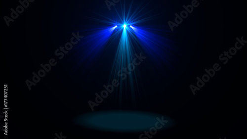 Stage lights. Several proje...
