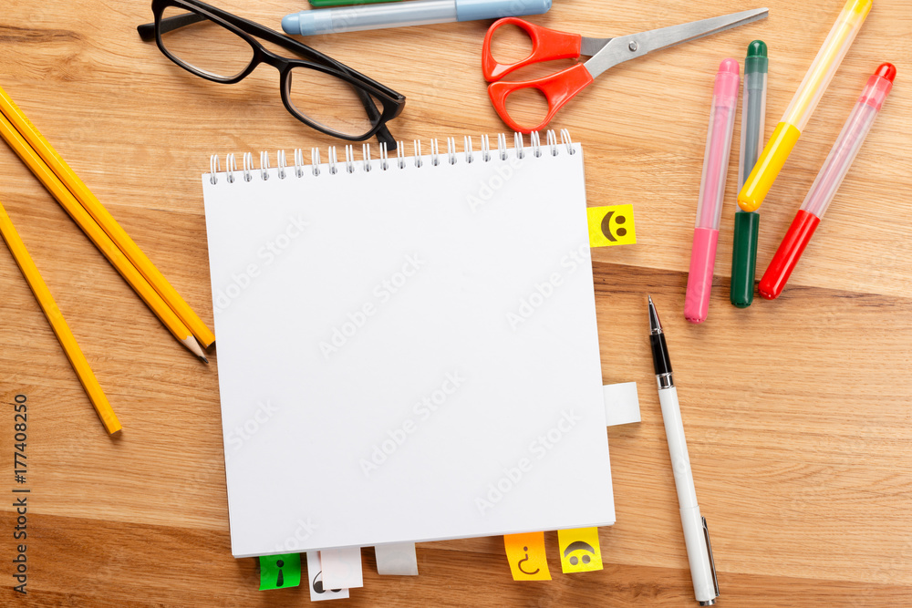 school and office supplies. school background. school and office supplies. school background.