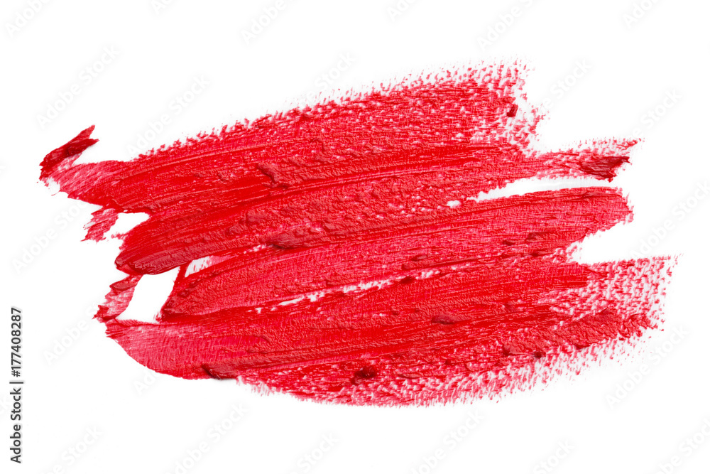 Smudged lipsticks isolated on white background Smudged lipsticks isolated on white background