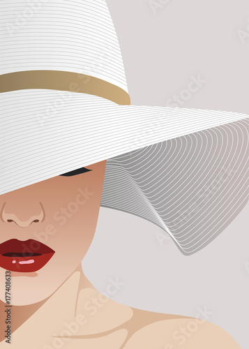mujer sombrero